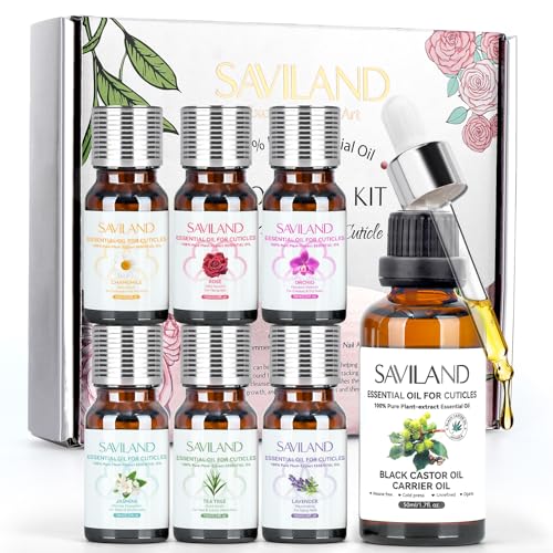 SAVILAND Essential Oils for Cuticle Nails: 100% Pure Natural Essential Oil Tea Tree Lavender Jasmine SAVILAND uk supplements