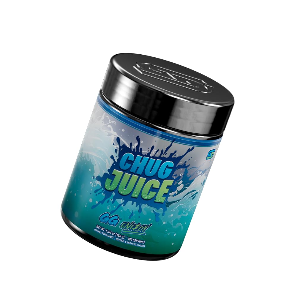 Gamer Supps GG Energy - Chug Juice by LazarBeam (100 Servings) - Keto Friendly Gaming Energy and Nootropic Blend, Sugar Free + Organic Caffeine + Vitamins + Immune Support, Powder Drink Gamer Supps uk supplements