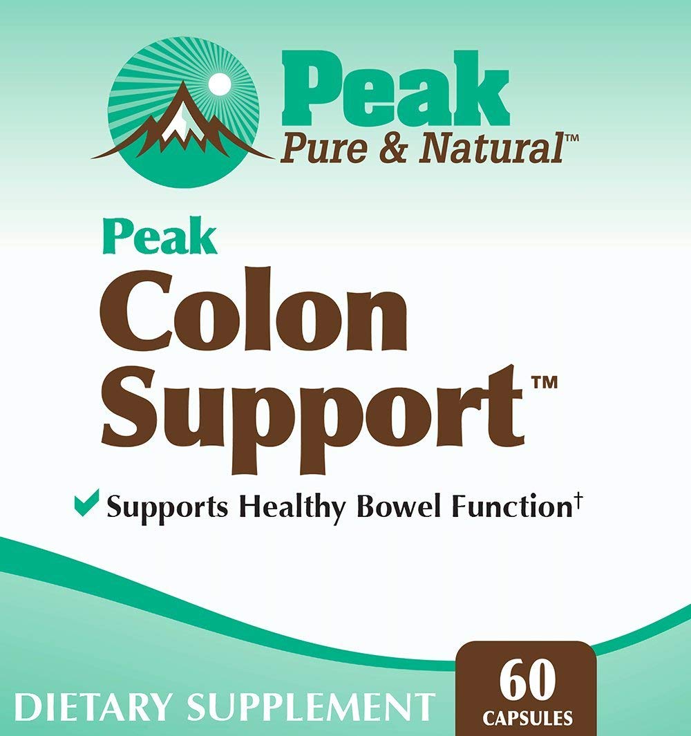Peak Pure & Natural Colon Support - Colon Cleanse and Detox Supplement for Digestive Health - Gut Health Support with Inulin and Senna Leaf Extracts - with Fiber, Prebiotics, and Probiotics - 1 Pack Peak Pure & Natural uk supplements