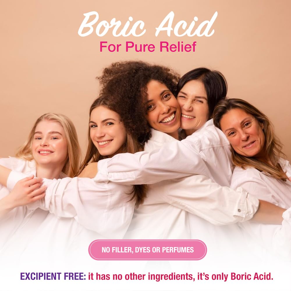 Puregen Labs Boric Acid 600 mg Vaginal Suppositories - 100% Pure | All Natural Without Dyes or Fillers P Puregen Labs uk supplements