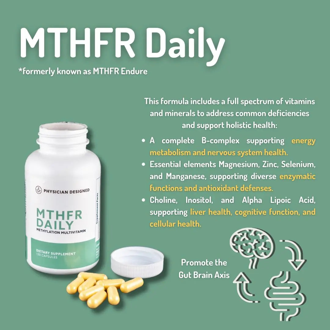 Physician Designed MTHFR Daily Multivitamin | Methylated Multivitamin for Men & Women | for Energy, Mood, & Heart | PD VARS uk supplements