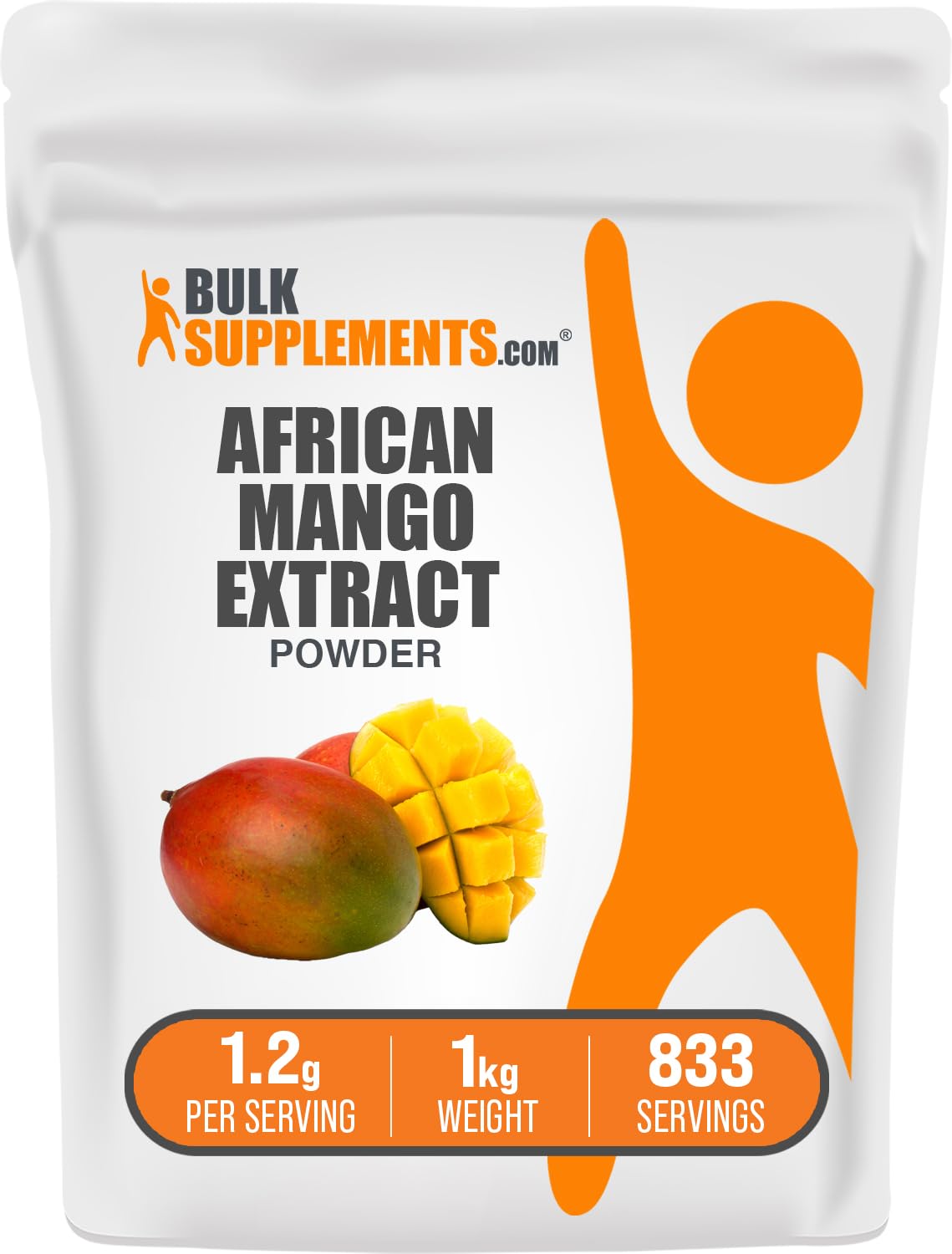 BulkSupplements.com African Mango Extract Powder - Irvingia Gabonensis, African Mango Powder - Gluten Free, 1.2g per Serving, 1kg (2.2 lbs) (Pack of 1) BulkSupplements uk supplements