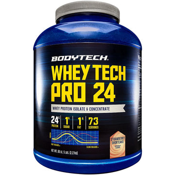 BODYTECH Whey Tech Pro 24 Protein Powder - Protein Enzyme Blend with BCAA's to Fuel BODYTECH uk supplements