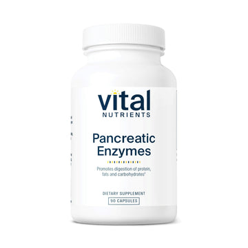 Vital Nutrients Pancreatic Enzymes 1000mg (Full Strength) - Pancreatin Digestion Supplement with Protease, Amylase & Lipase - Digestive Enzymes