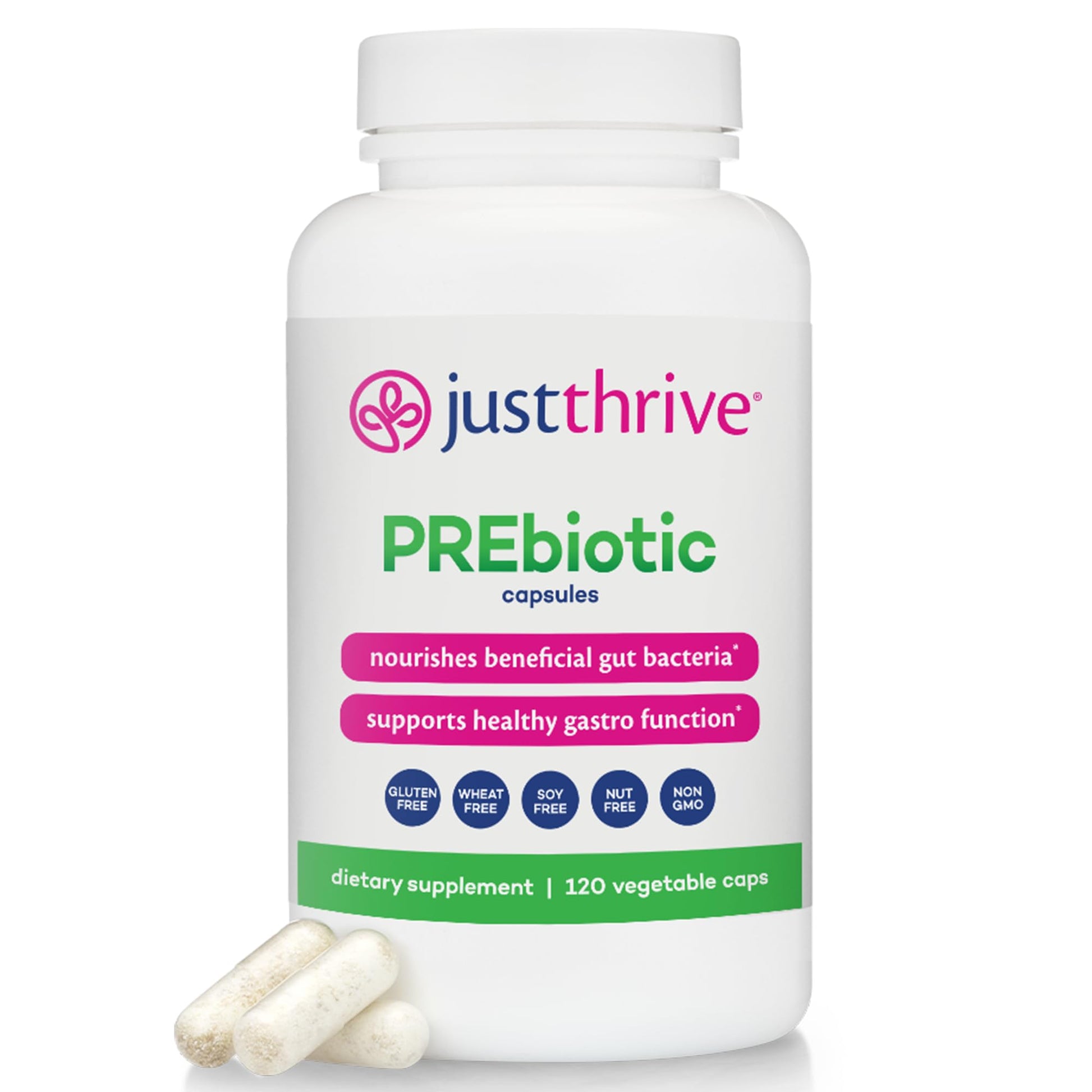 Just Thrive PREbiotic Capsules - Prebiotic Blend for Gut Health and Immune Support, 120 Caps Just Thrive uk supplements