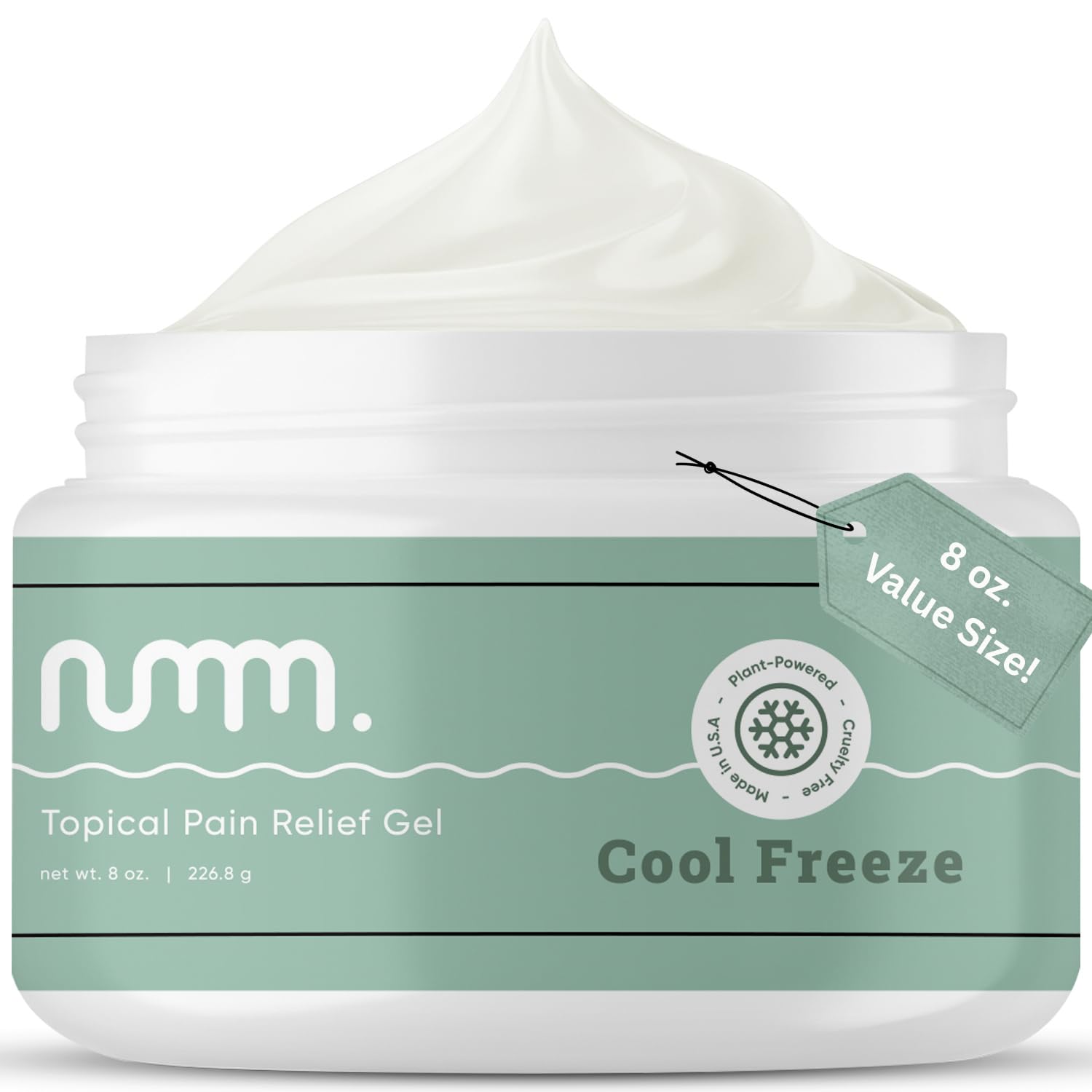 numm Cool Pain Relief Gel – Instant Cold Therapy for Joint & Muscle Pain, Strain & Soreness – Menthol Cream 8oz – Vegan, Alcohol-Free Cooling Relief for Post-Workout Recovery numm. uk supplements