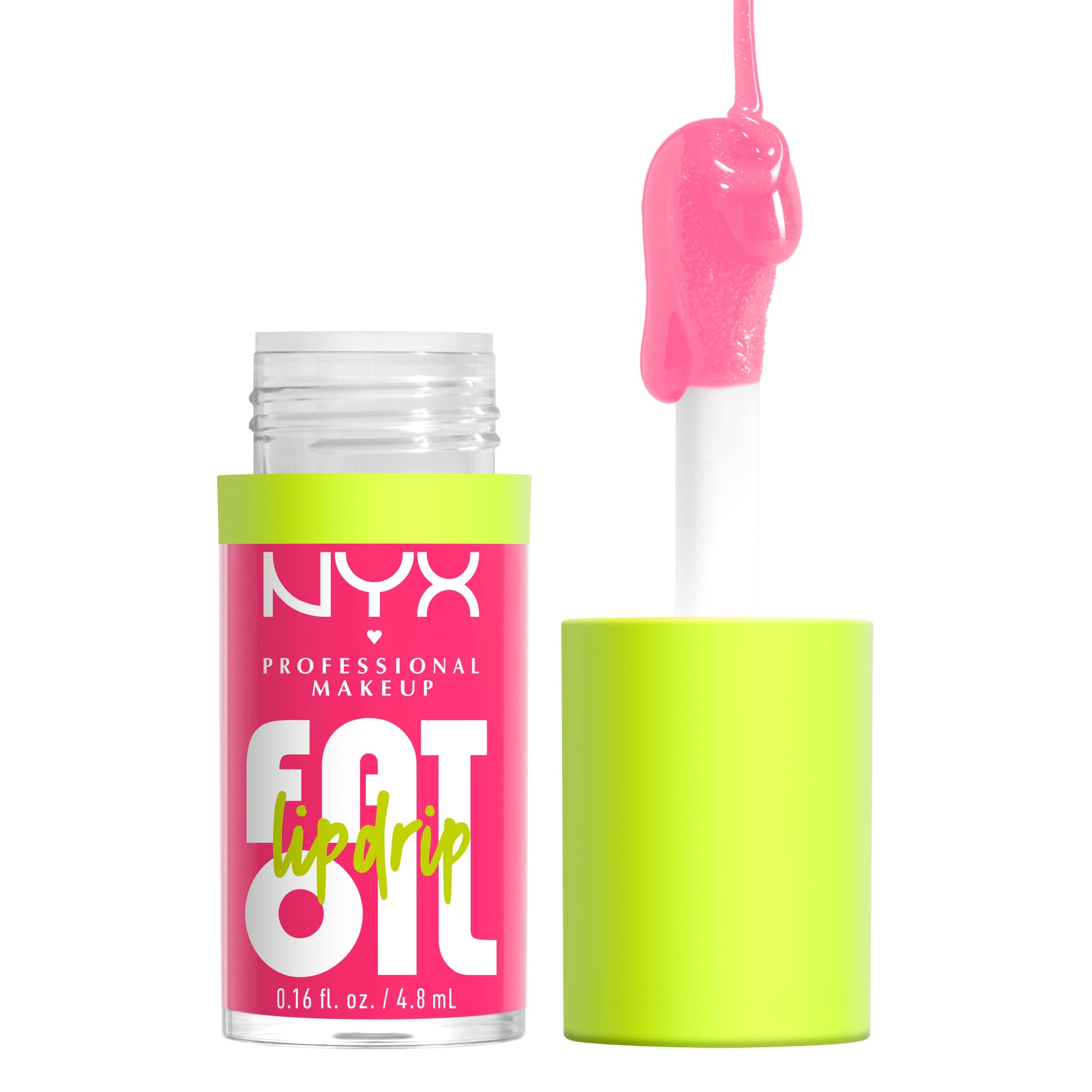 NYX PROFESSIONAL MAKEUP Fat Oil Lip Drip, Moisturizing Lip Oil Gloss, Vegan Tinted Formula, Up to 12 HR Hydration - Missed Call (Sheer Pink) NYX PROFESSIONAL MAKEUP uk supplements