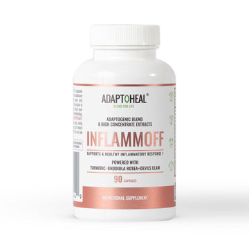 ADAPTOHEAL Inflammoff - Adaptogenic Supplement Designed to Support Joint, Muscle and Tissue Inflammation Naturally, 8 Highly Concentrated extracts with Turmeric and Rhodiola rosea (90 Capsules) ADAPTOHEAL uk supplements