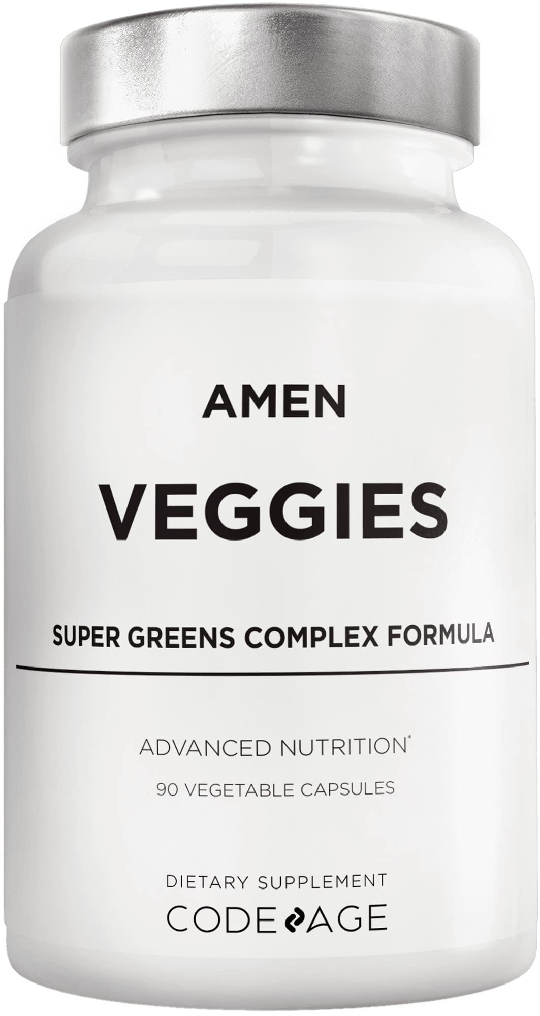 Amen Veggies, Daily Veggies Vitamins Supplement, Vegetables Vegan Blend & Whole-Food Raw Greens Multivitamin Capsules, Mushroom Complex, Superfood, Minerals, Green Vegetable Nutrients, Non-GMO, 90 ct Amen uk supplements