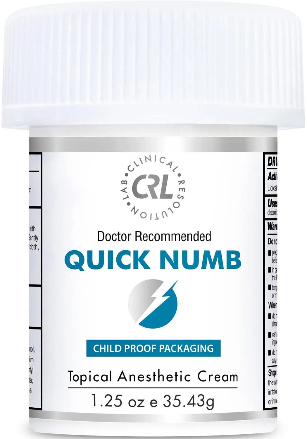 Quick Numb 5% Lidocaine Cream Maximum Strength Liposomal, Fast Itch Burn Pain Relief Cream with Aloe Allantoin Vitamin E, Gentle on Skin Support Healing Hemorrhoid Treatment 1.25 oz Clinical Resolution uk supplements