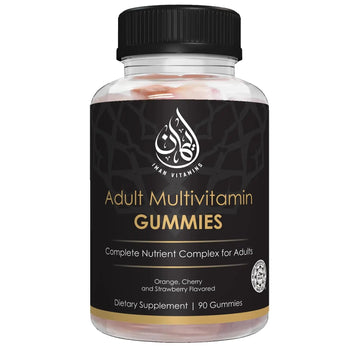 Iman Vitamins Halal Complete Complex Adult Multivitamin Gummies | Natural Immune Boost for Men & Women | Vegetarian & Non-GMO | Iman Vitamins uk supplements