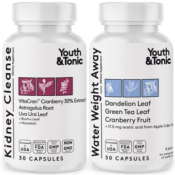 Youth & Tonic Daily Water Retention Pills for Kidney Cleanse Swelling and Excess Body Fluid Youth & Tonic uk supplements