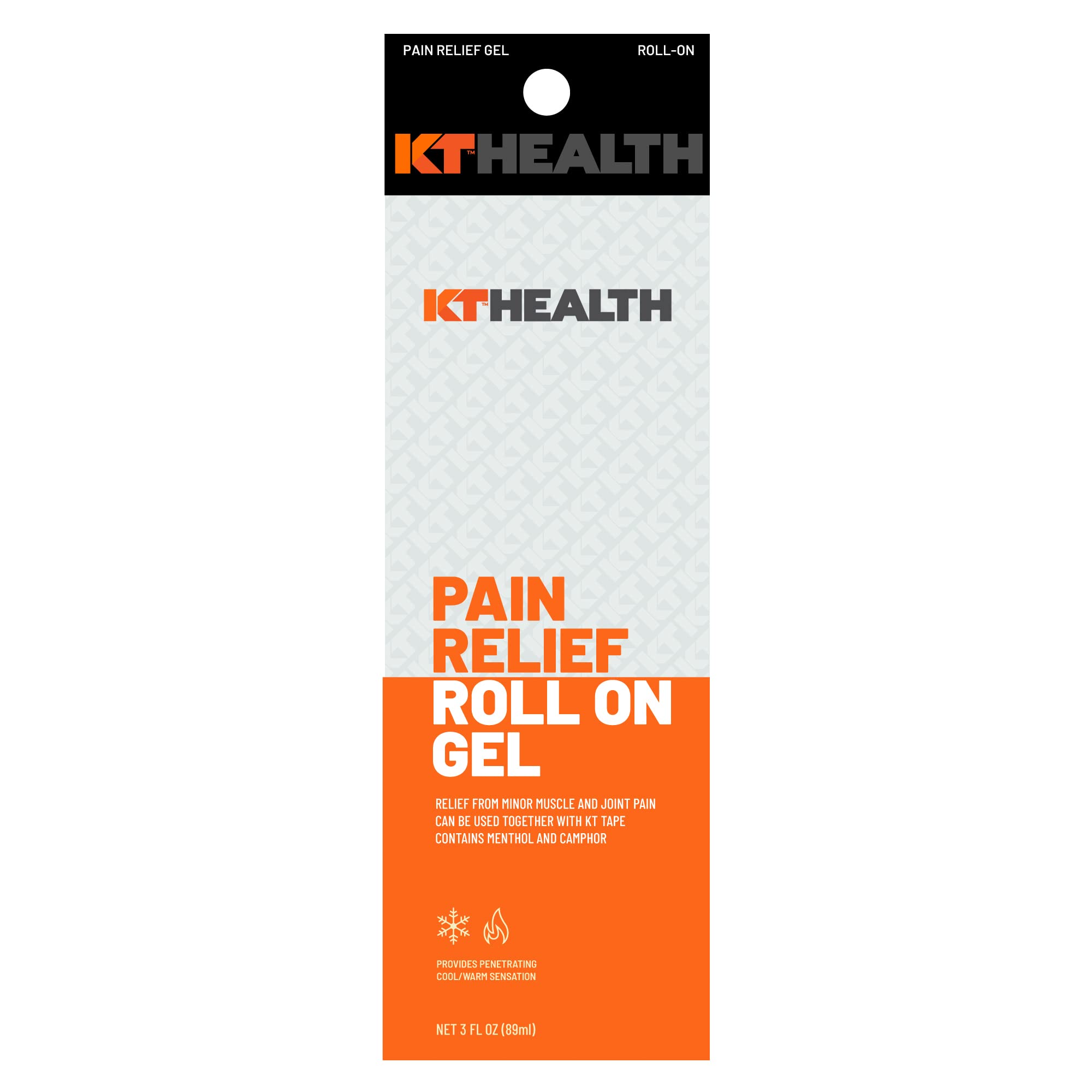 KT Tape Health, Pain Relief Gel, Time-Released Topical Relief from Back Pain, Sciatica and Arthritis, 3.0 oz Roll-On KT Tape uk supplements
