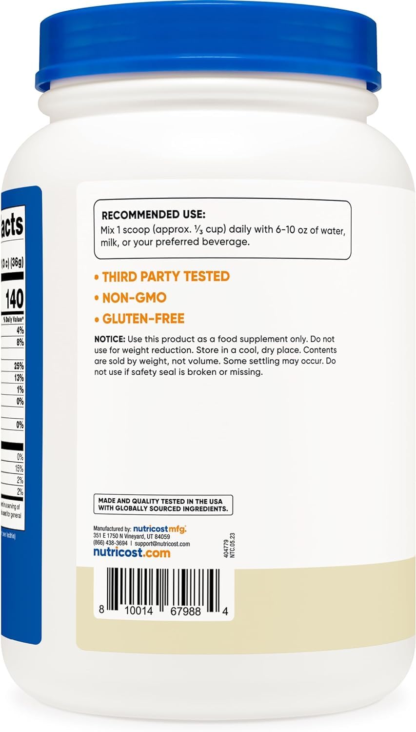 Nutricost Whey Protein Concentrate (Vanilla) 2LBS Nutricost uk supplements