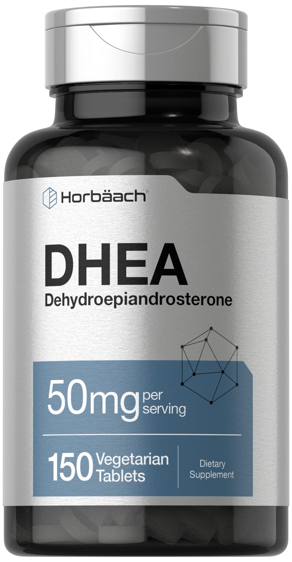DHEA 50mg 150 Tablets | Non-GMO, Gluten Free Supplement | by Horbaach Horbäach uk supplements