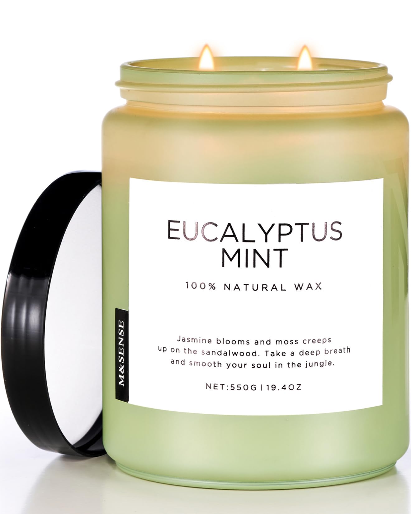 M&SENSE Eucalyptus Mint Candles for Home Scented, 19.4oz 110 Hours Burn Soy Aromatherapy M&SENSE uk supplements