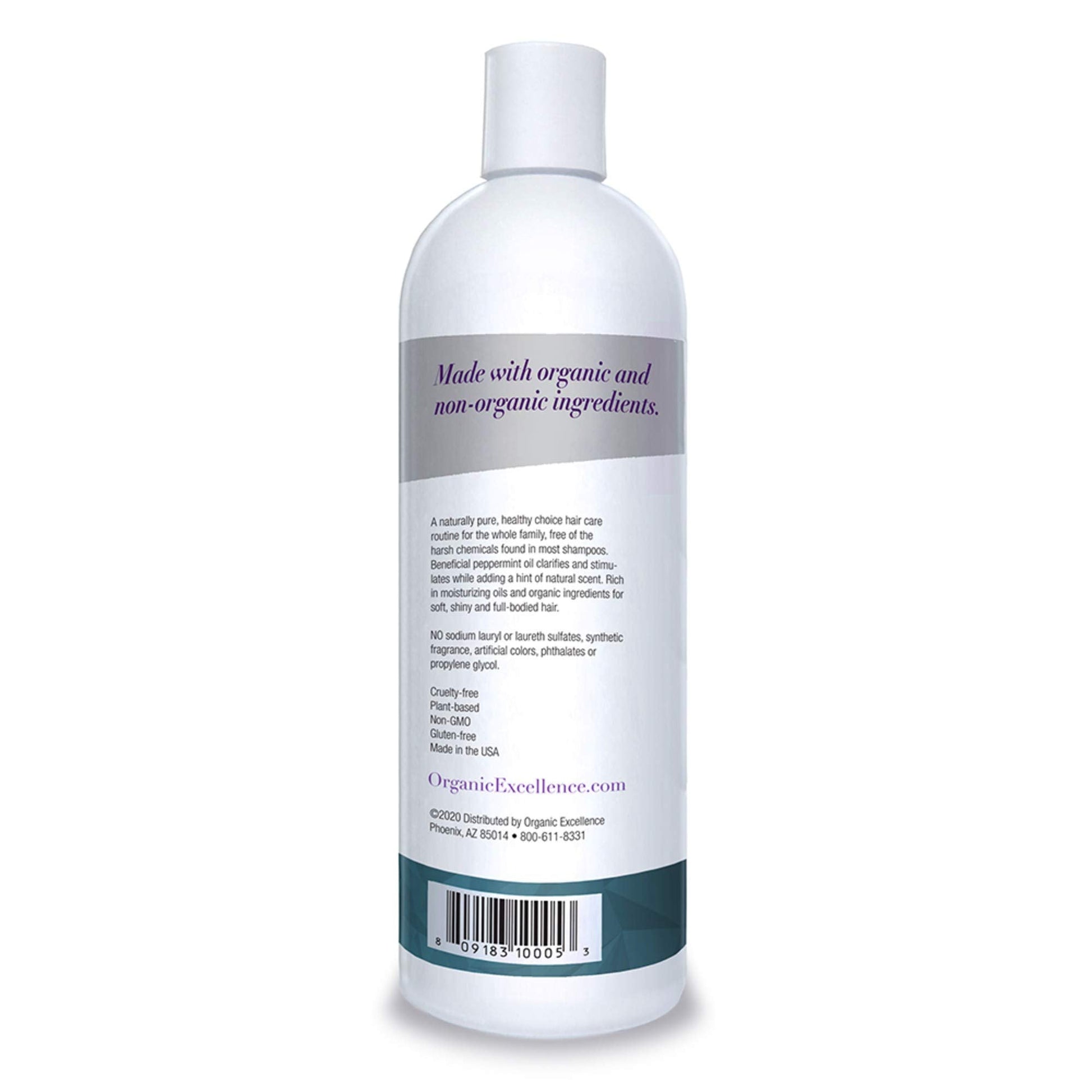 Organic Excellence Wild Mint Shampoo - 16 oz Organic Excellence uk supplements