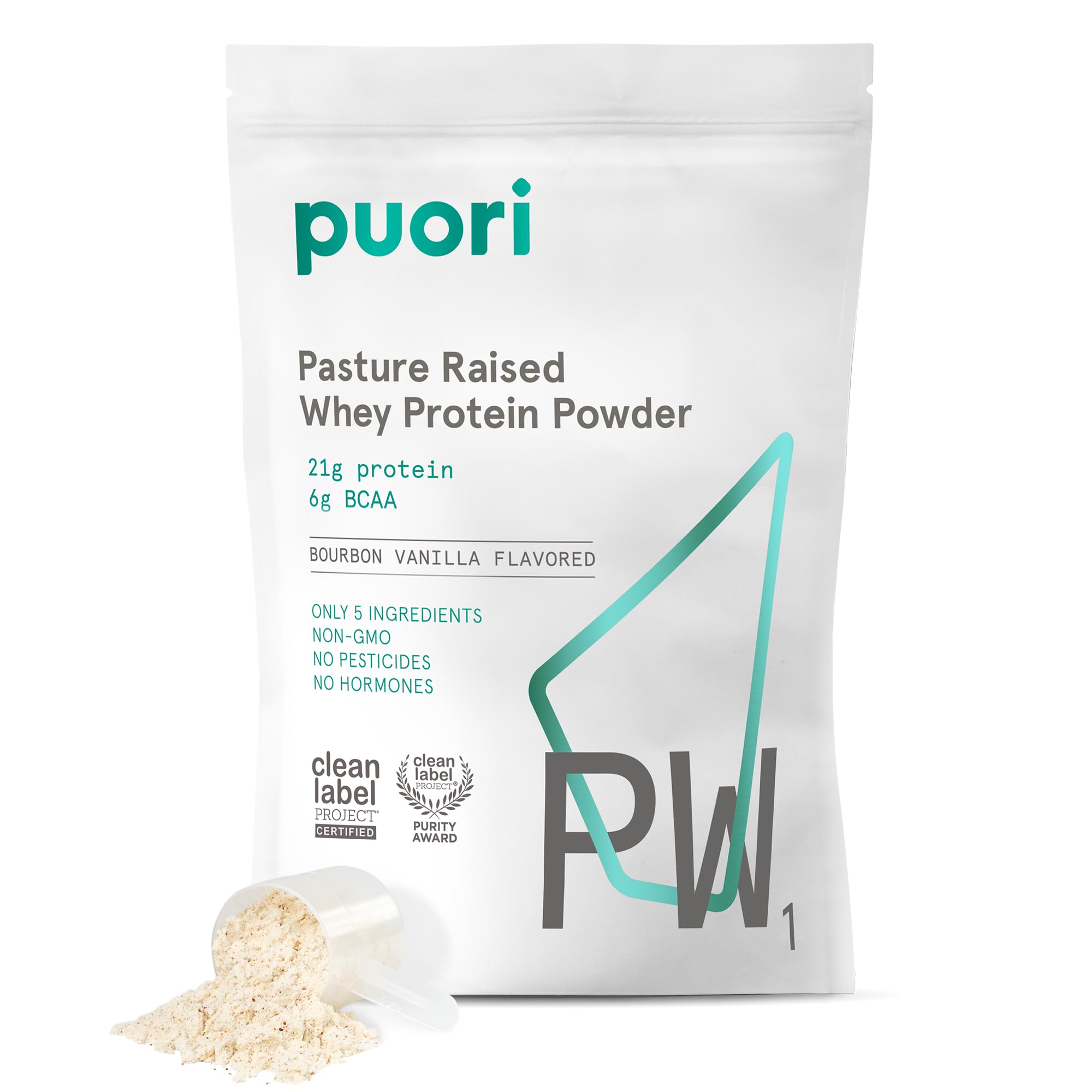 Puori Whey Protein Powder, Bourbon Vanilla - PW1 Pasture-Raised, Grass-Fed Whey Protein Powder Drink Mix containing BCAA Amino Acids - Post-Workout Supplement Puori uk supplements