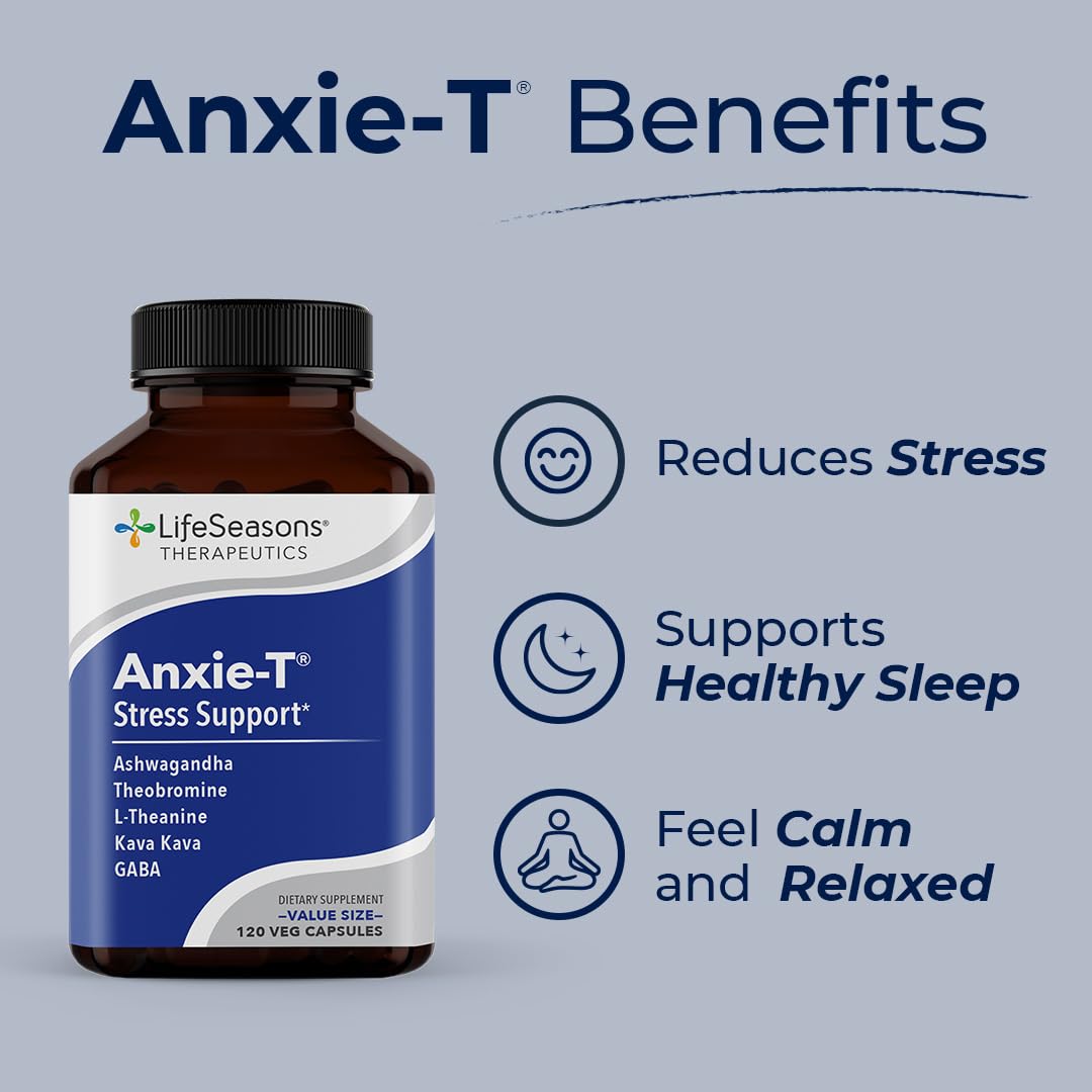 Anxie-T - Stress Relief Supplement - Supports Mood & Mental Focus - Feel Calm LifeSeasons uk supplements