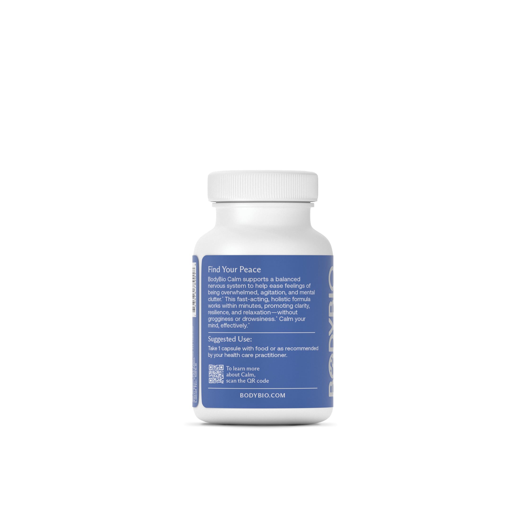 BodyBio Calm - Natural Stress Relief Blend with Rhodiola, Glycine & Phosphatidylserine - Supports Relaxation, Mental Focus & Balanced Cortisol - Non - Drowsy Formula BodyBio uk supplements
