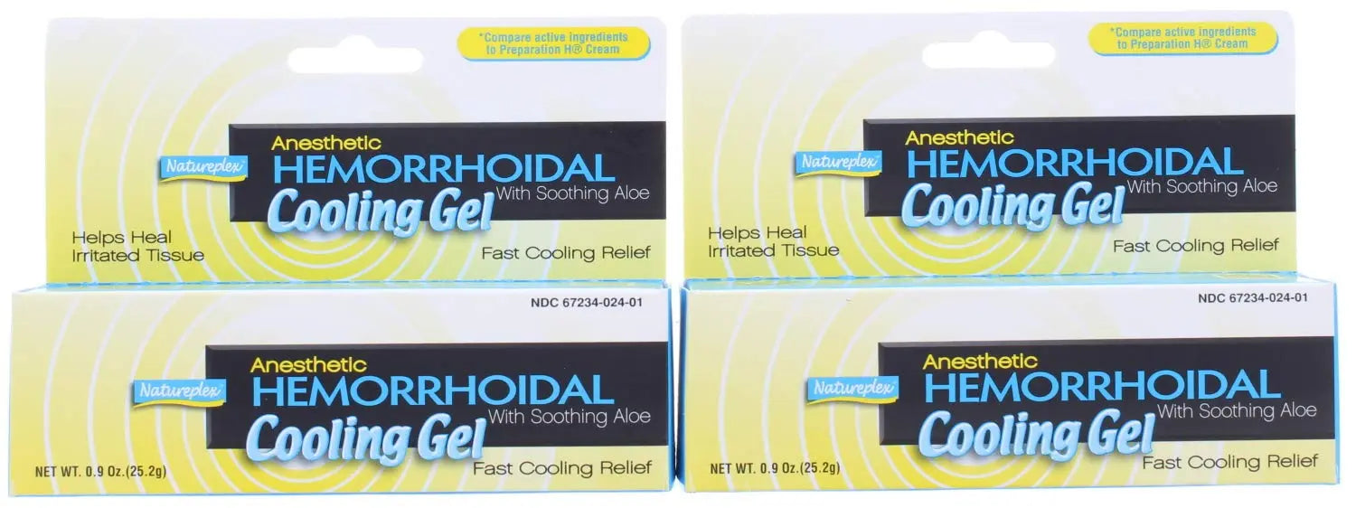 Natureplex Anesthetic Hemorrhoidal Cooling Gel 0.9 oz (2 Pack) – Witch Hazel & Phenylephrine, Soothing Aloe Formula for Temporary Itching, Burning & Swelling Relief - Made in USA Natureplex uk supplements