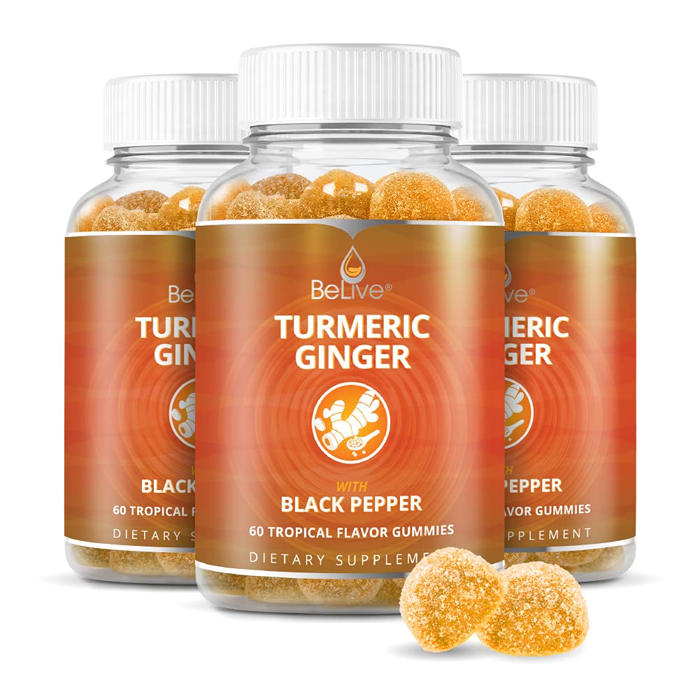 BeLive Turmeric Curcumin with Black Pepper & Ginger - Turmeric and Ginger Supplement BeLive uk supplements