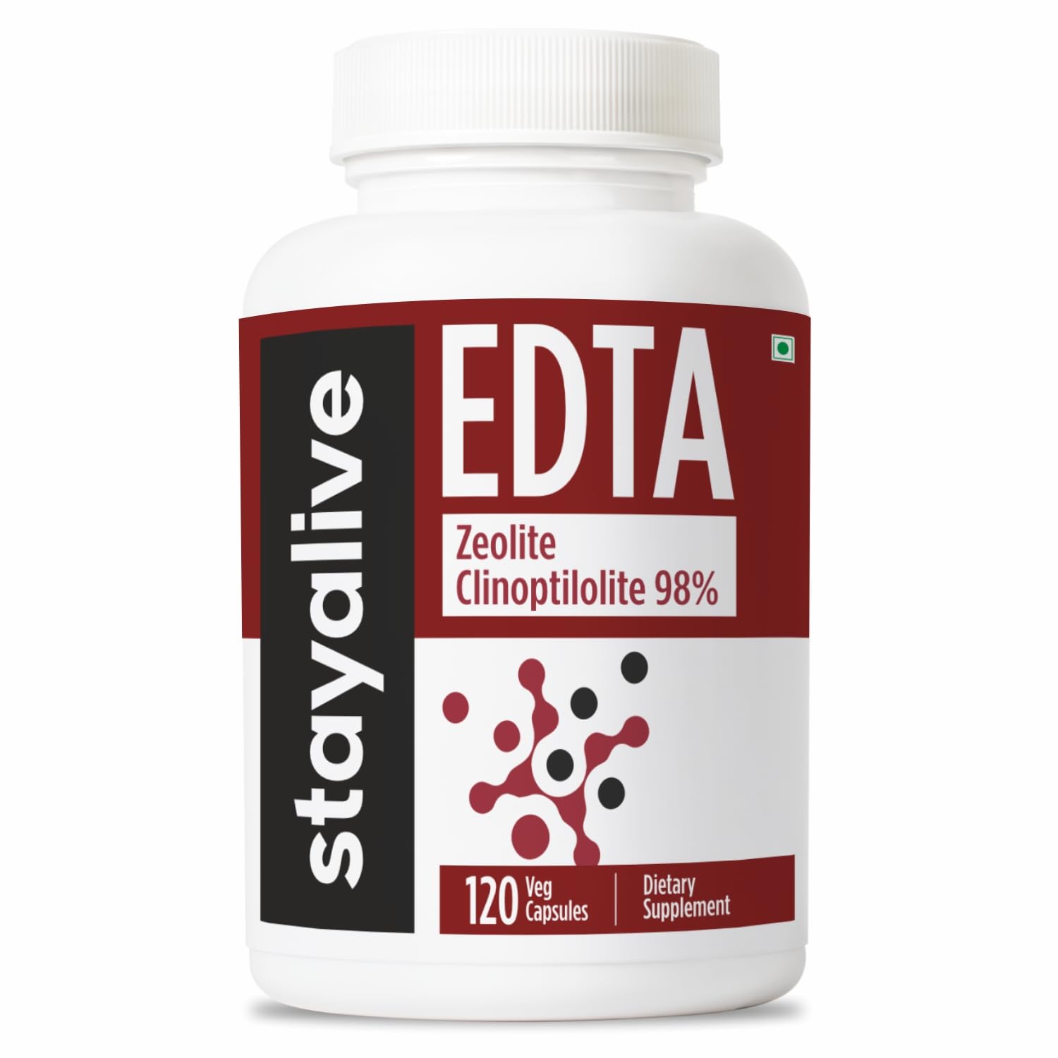 STAY ALIVE EDTA Capsules 1500mg with Zeolite 98% and Kale Extract Powder, 120 Pills, Non-GMO & Gluten Free Calcium Disodium EDTA Supplement STAY ALIVE uk supplements