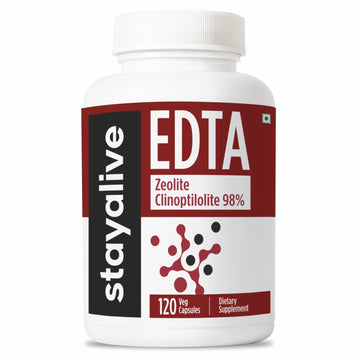 STAY ALIVE EDTA Capsules 1500mg with Zeolite 98% and Kale Extract Powder, 120 Pills, Non-GMO & Gluten Free Calcium Disodium EDTA Supplement STAY ALIVE uk supplements