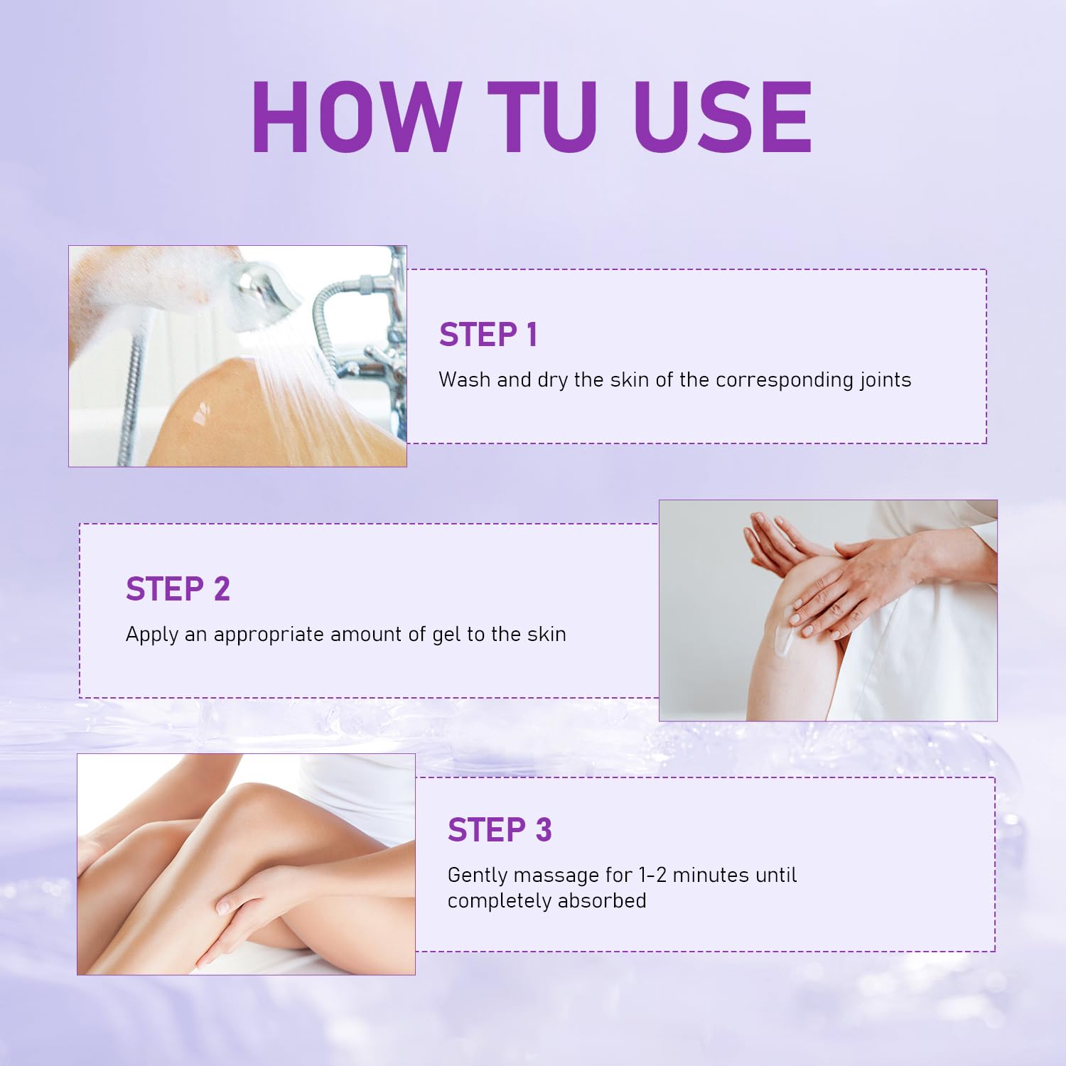 2PCS Soothing Relief Massage Gel, Joint Gel Purple Gel Cooling Activities Throughout The Body, Soothing Knees, Lumbar, Neck, Back, Shoulders, Hands, and Feet iaredon uk supplements