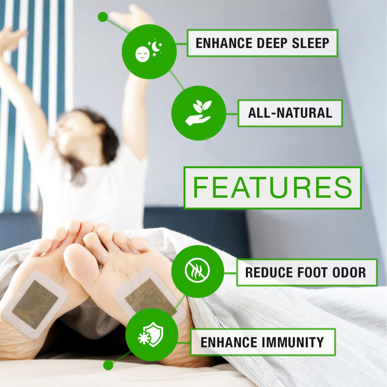 Foot Paches, Premium Deep Cleansing Foot Pads, Bamboo Foot Paches Rantherm uk supplements