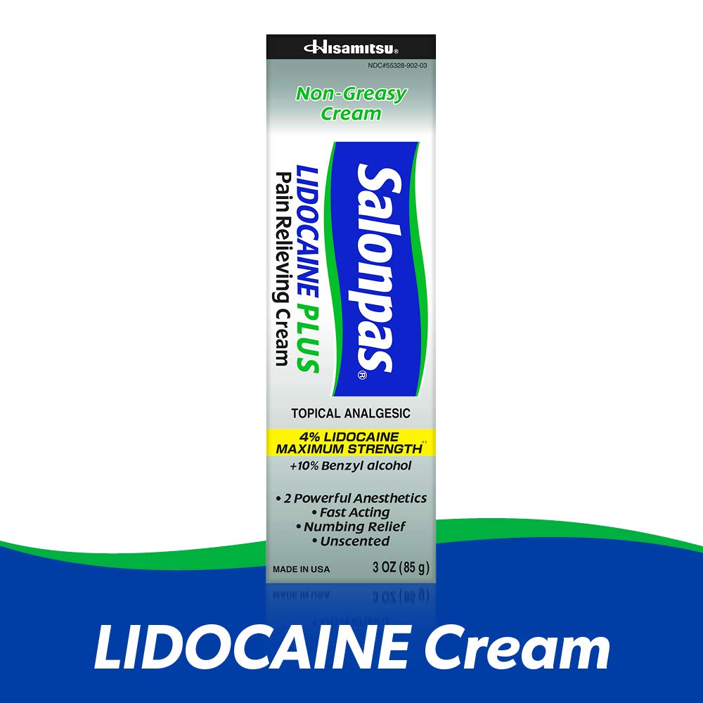 Salonpas Lidocaine Plus Pain Relieving Cream, 3 Ounce Tube Salonpas uk supplements