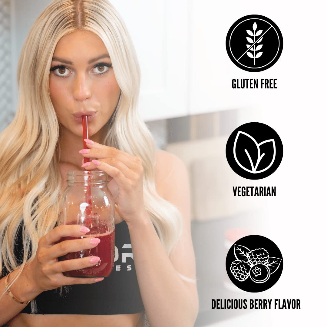 4KOR Fitness Power Reds & Greens: an Energizing Greens Drink Made up of Antioxidant-Rich Superfoods, Gluten-Free and Vegetarian, 30 Servings (1 Bottle) 4KOR Fitness uk supplements