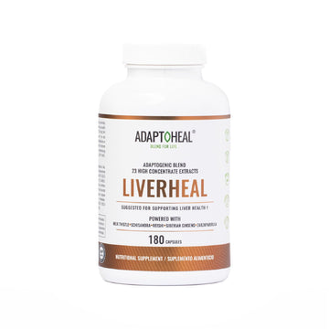 ADAPTOHEAL Milk Thistle, Turmeric and Astragalus Complex – Liverheal Herbal Liver Cleanse and Detox Formula with Artichoke and Schisandra Extracts – High-Potency Plant Blend (180 Capsules) ADAPTOHEAL uk supplements