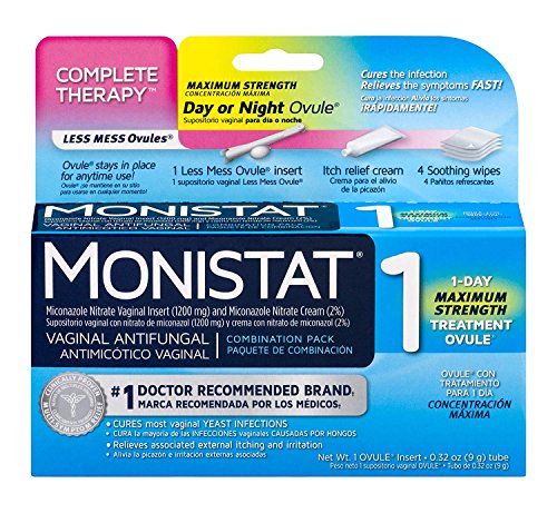 Monistat Combination Pack with 1-Ovule Insert with Applicator and External Cream Monistat uk supplements