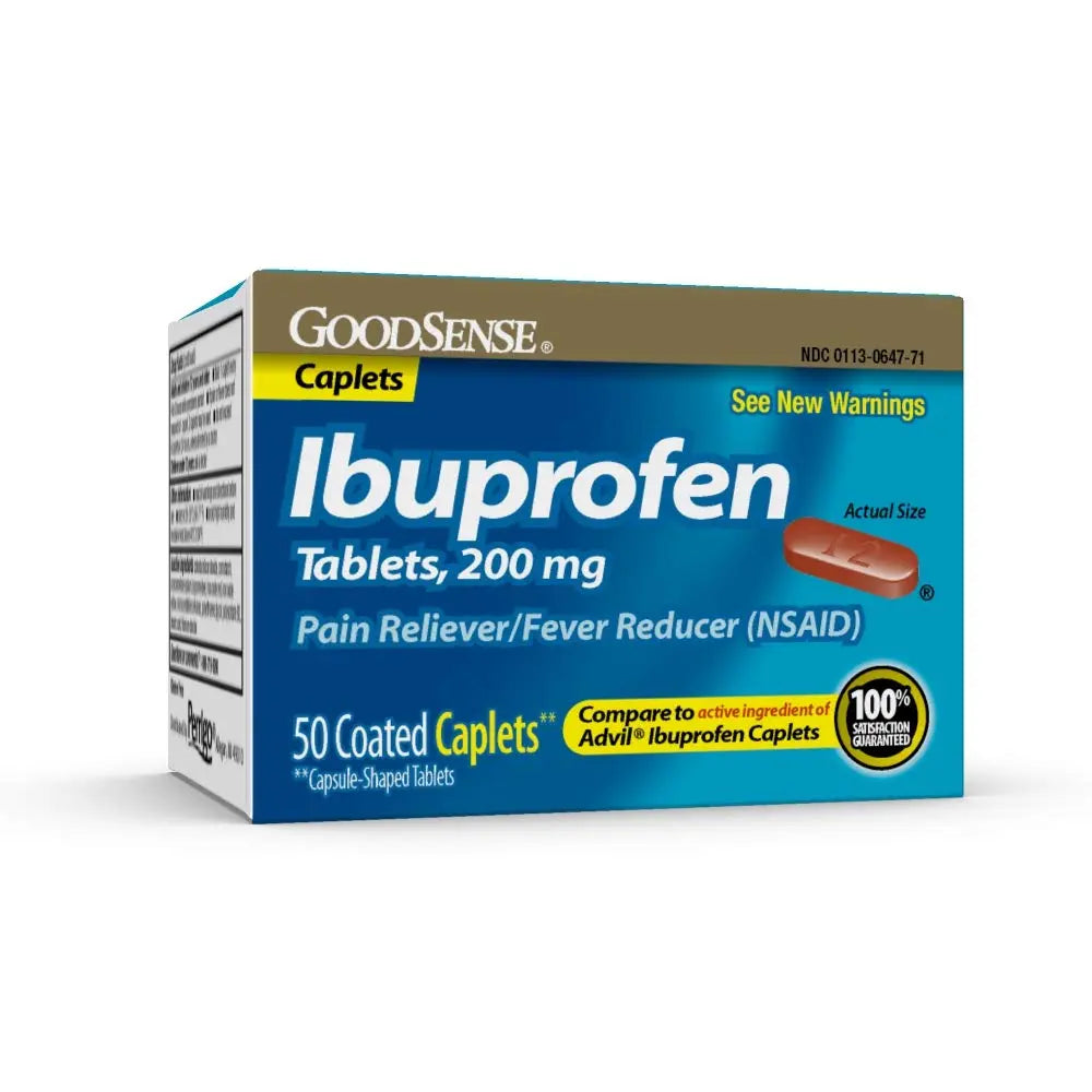 GoodSense Ibuprofen Pain Reliever/Fever Reducer Caplets, 200 mg, 50-Count GoodSense uk supplements