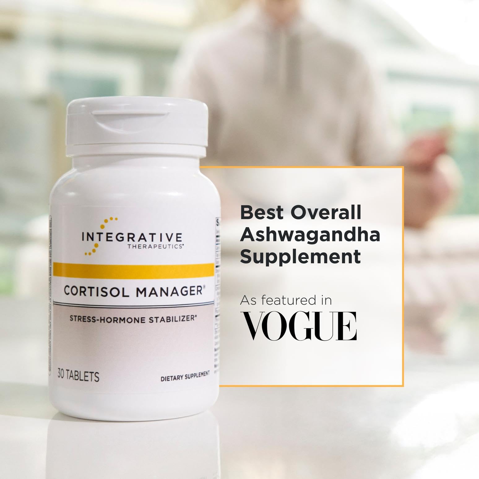 Integrative Therapeutics Cortisol Manager - Balance Cortisol & Support Relaxation for Restful Sleep* - Includes Ashwagandha & L-Theanine for Confidence with Less Stress* - 30 Tablets (15 Servings) Integrative Therapeutics uk supplements