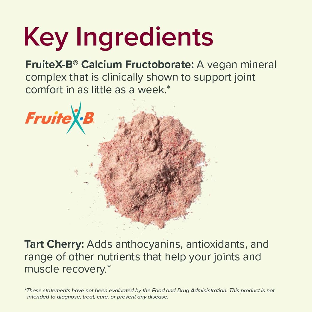 Sur Joint Support FruiteX-B Tart Cherry Capsules - Vegan Fast-Acting Relief for Better Joint Comfort and Mobility - Whole Tart Cherry and Calcium Fructoborate, Muscle Recovery (120 Capsules) Sur uk supplements