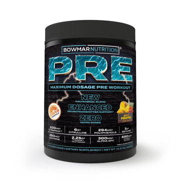 Bowmar Nutrition Pre Workout with Stimulants, Pre Workout Powder, Pump Supplement BOWMAR NUTRITION uk supplements