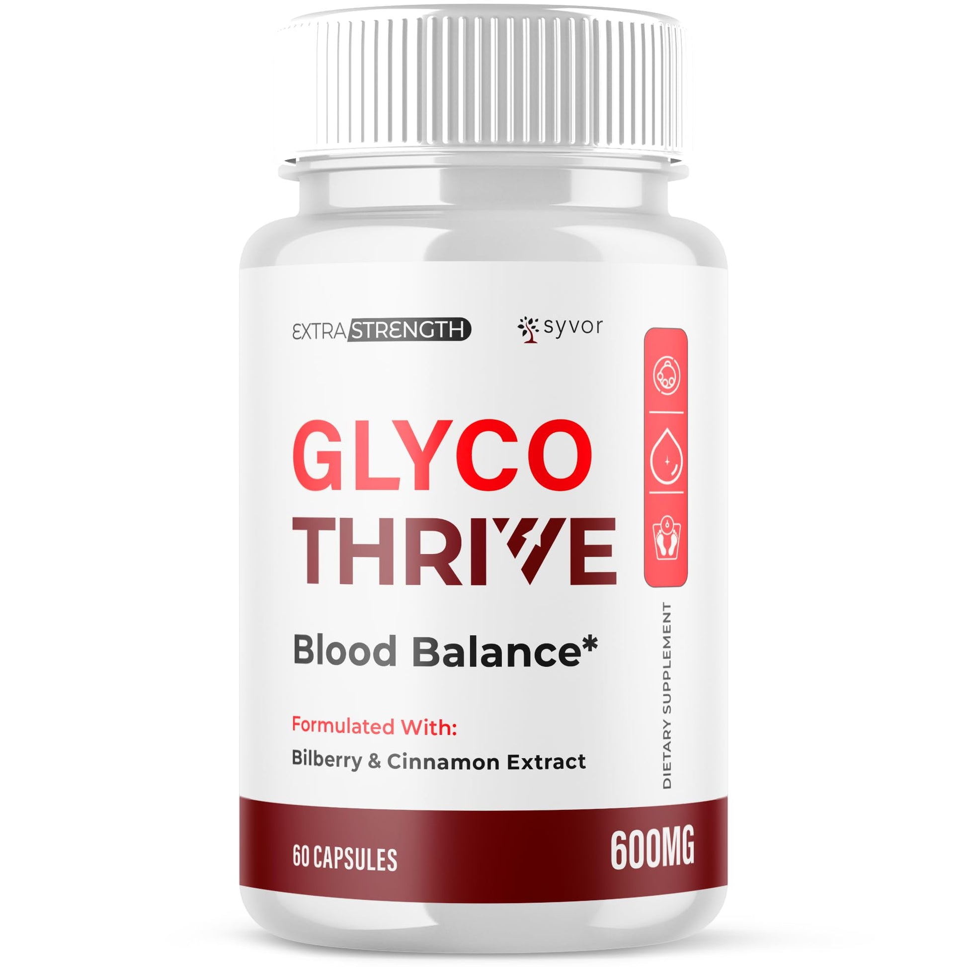 Glyco Thrive Capsules, Official GlycoThrive Glycogen Support Pills with All Natural Ingredients, Advanced Formula Health Supplement with Max Strength Premium Vitamins for Women & Men (60 Capsules) Syvor uk supplements