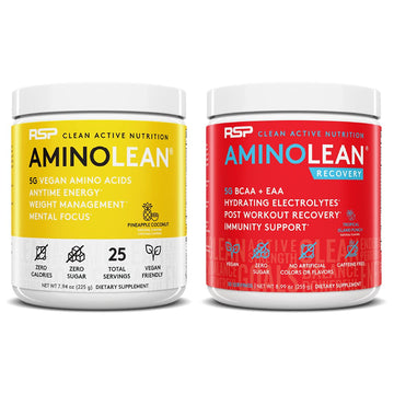 RSP NUTRITION Vegan AminoLean Pre Workout Energy (Pineapple Coconut 25 Servings) RSP NUTRITION uk supplements