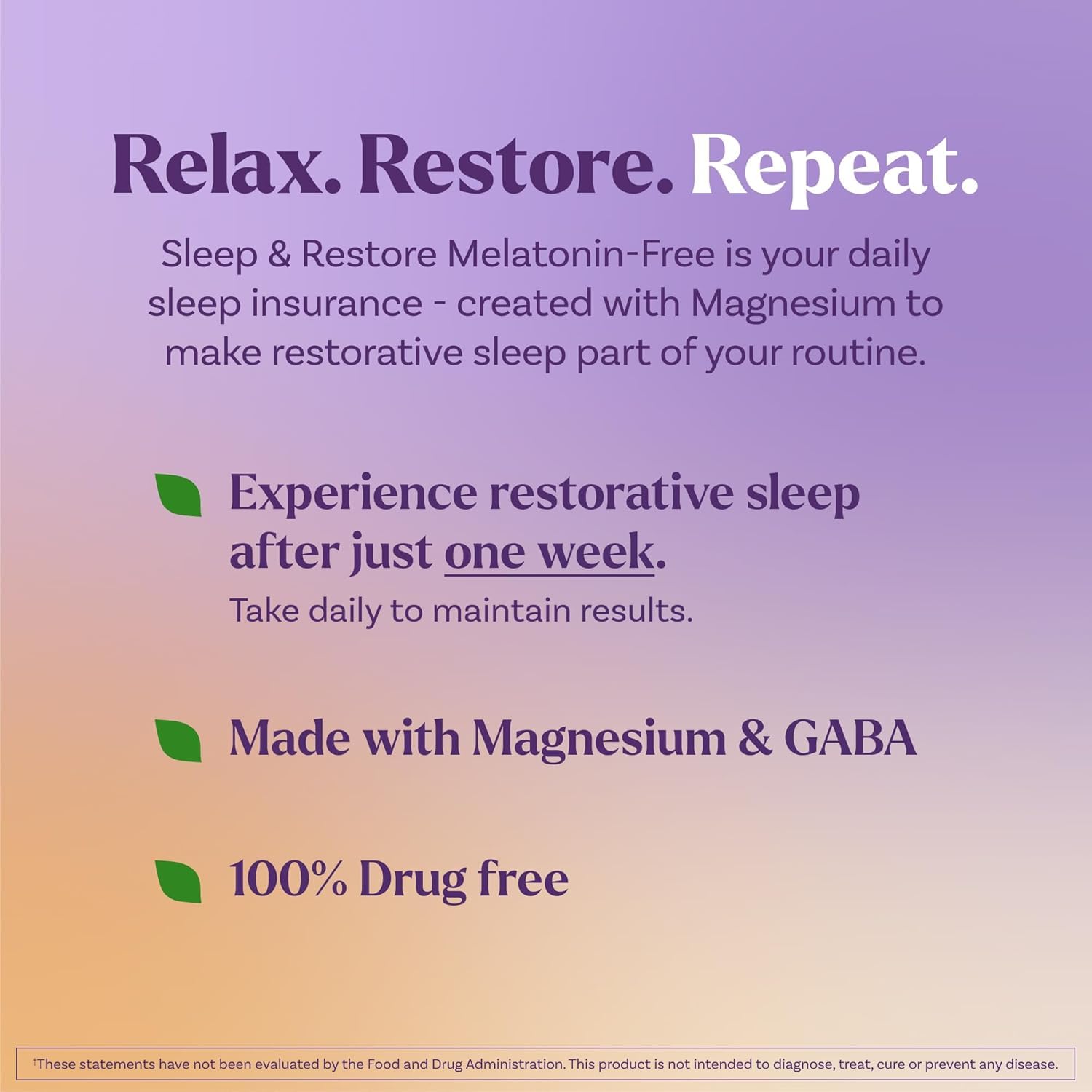 Natrol Sleep & Restore Magnesium Glycinate Blend Gummies, Magnesium for Sleep Aids for Adults, Melatonin-Free, Cherry Flavored, 30 Day Supply, 60 Gummies (Pack of 2) Natrol uk supplements
