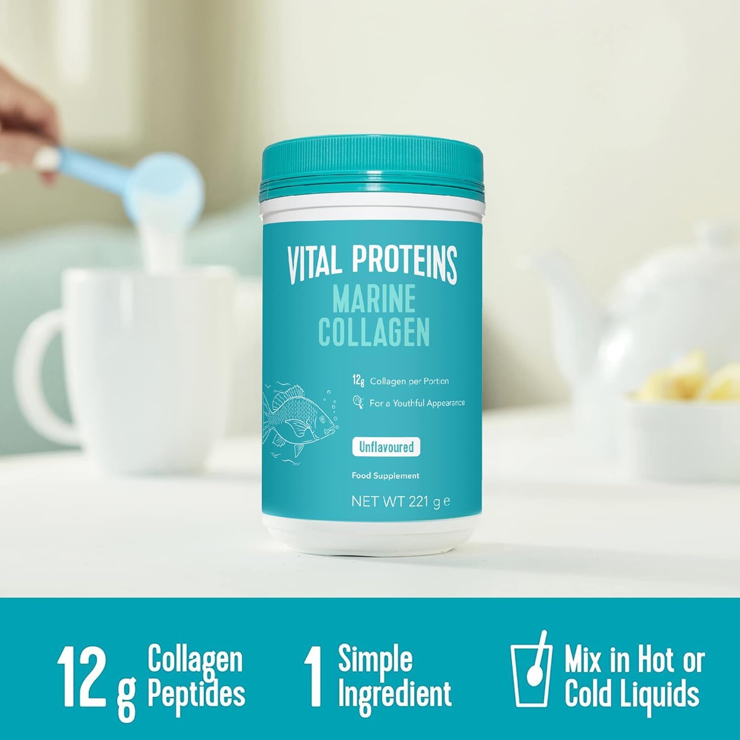 Vital Proteins Marine Collagen Peptides Powder Supplement - Hydrolyzed Collagen Tudor uk supplements