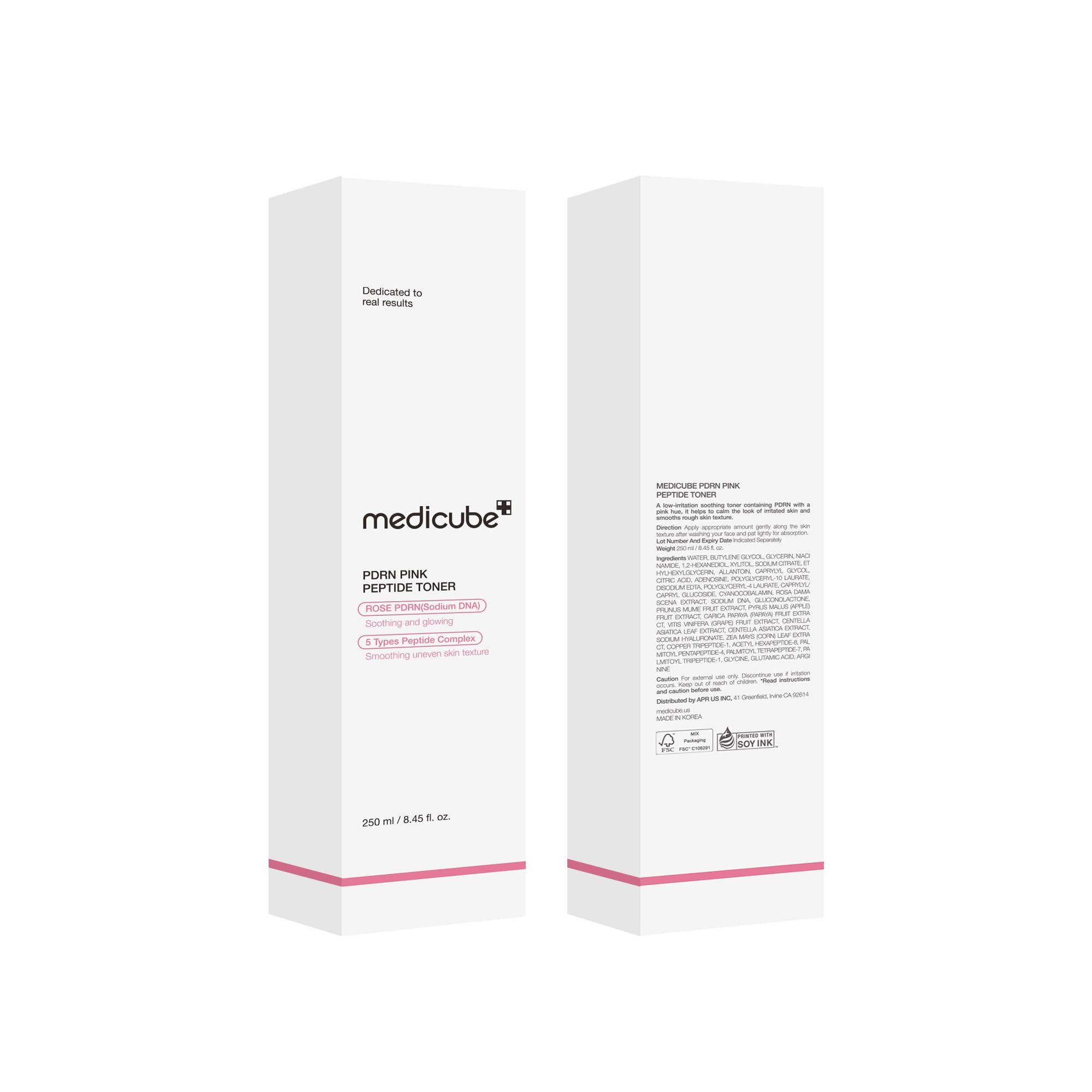 medicube PDRN Toner Rose PDRN Peptide Toner | Lightweight & Watery Type for Skin Boosting, Soothing and Calming, Uneven Skin Tone | with Rose, Peptide, Niacinamide | Korean Skincare, 8.45 fl.oz medicube uk supplements