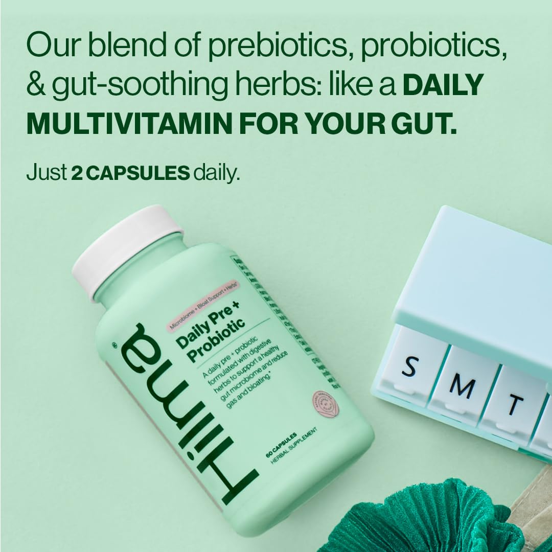 Hilma Daily Pre + Probiotic + Herbs - Support a Healthy Gut While Reducing Gas & Bloating Hilma uk supplements