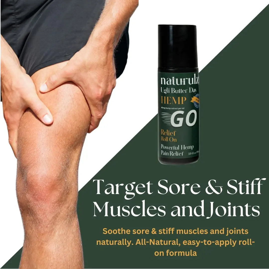 Ugli Butter Hemp Daytime Roll-On 3oz – Soothing Roll-On with Oregon-Grown Hemp, Capsaicin, Arnica & Turmeric for Back, Knee, Leg, Hip Soreness & Discomfort, Ideal for Neck & Shoulder Tightness Naturulz uk supplements