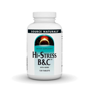 Source Naturals Hi-Stress B&C with Herbs - 120 Tablets Source Naturals uk supplements
