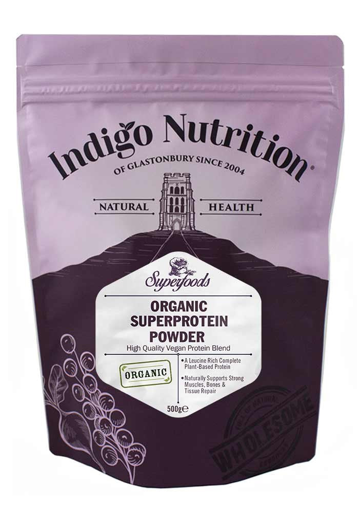 Organic Super Protein Powder - 250 Grams (Certified Organic) Indigo Herbs uk supplements