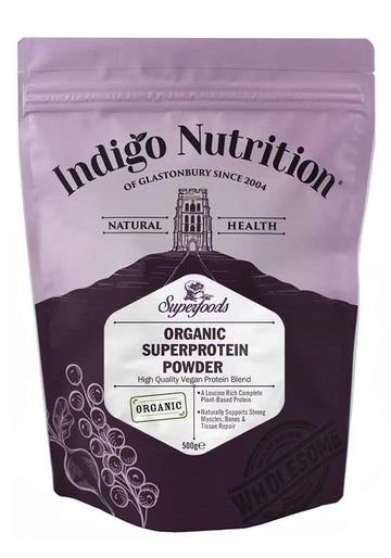 Organic Super Protein Powder - 250 Grams (Certified Organic) Indigo Herbs uk supplements