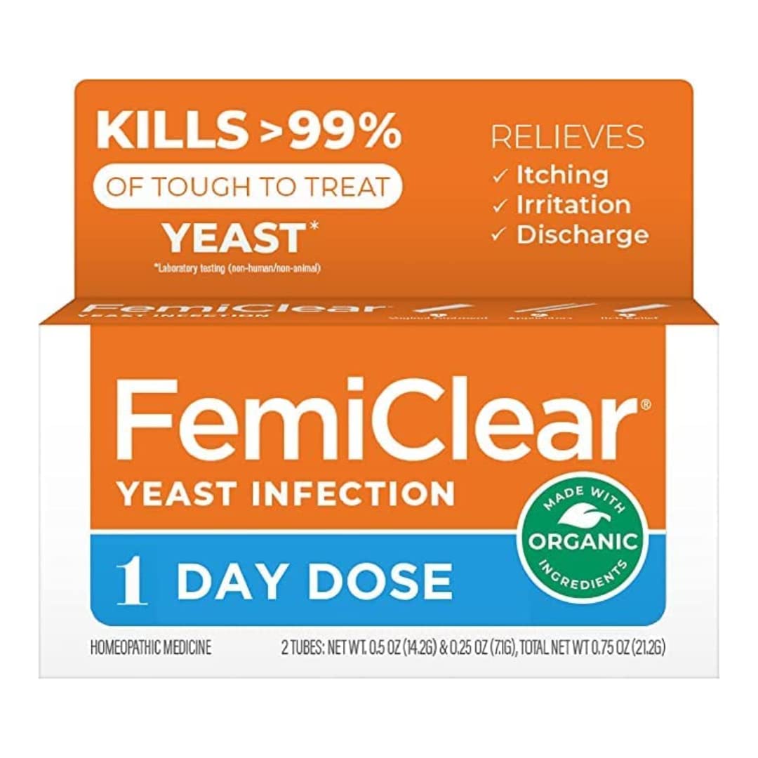 FemiClear 1-Day Dose Yeast Infection | Yeast Infection Relief | Homeopathic Solution FemiClear uk supplements