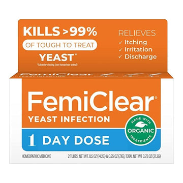 FemiClear 1-Day Dose Yeast Infection | Yeast Infection Relief | Homeopathic Solution FemiClear uk supplements